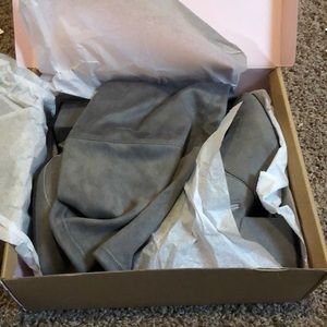 NWT Wide Calf Over the Knee Gray Boots
